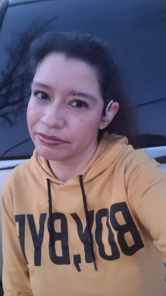 running in my hoodie